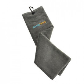 Trifold Velour Golf Towel-Donker grijs