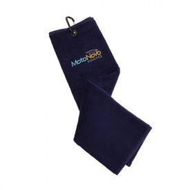 Trifold Velour Golf Towel-Donkerblauw