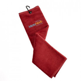 Trifold Velour Golf Towel-Rood