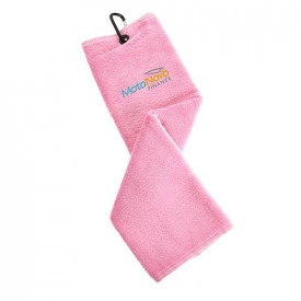 Trifold Velour Golf Towel-Roze