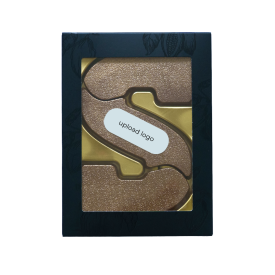 Triple Bronze Hazelnut chocoladeletter S - 200 gram - melkchocolade met Nutella-vulling - met eigen logo