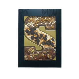 Triple Treat chocoladeletter S - 210 gram - notenmix, Oreo en Biscoff