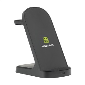 Triple-Up RCS Recycled ABS Wireless Charger Stand-Zwart