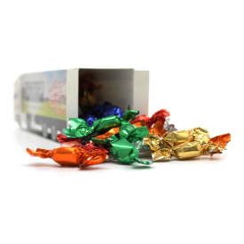 Vrachtwagen gevuld met snoep - metallic sweets