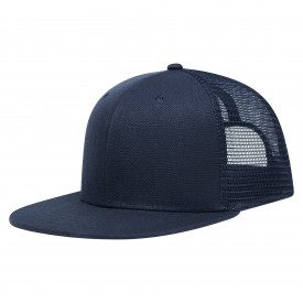 Trucker Cap high profile flat peak-Navy