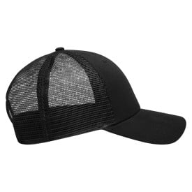 Medium profile trucker cap - polyester en acryl - 6 panelen - druksluiting