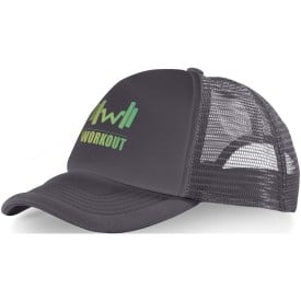 Trucker cap - polyester - 5 panelen - kunststof sluiting-Storm grey, zwart