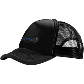 Trucker pet, 5 panel-Zwart,wit