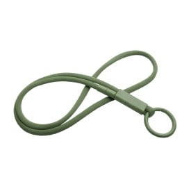 Tubyard lanyard met gerecycleerde plastic buis-Olijf