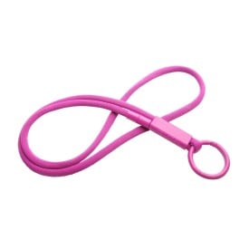 Tubyard lanyard met gerecycleerde plastic buis-Roze