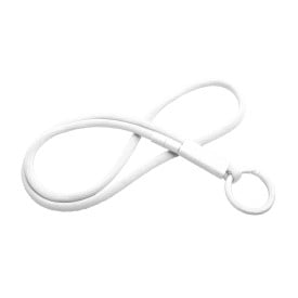 Tubyard lanyard met gerecycleerde plastic buis-Wit