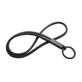 Tubyard lanyard met gerecycleerde plastic buis-Zwart
