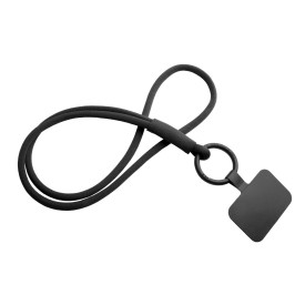 Tubyard lanyard telefoonhouder met elastische buis-Zwart