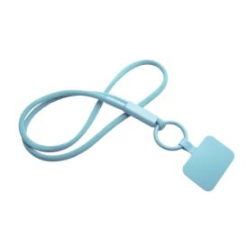 Tubyard lanyard telefoonhouder met gerecyclede plastic buis-Ijsblauw