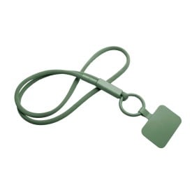 Tubyard lanyard telefoonhouder met gerecyclede plastic buis-Olijf