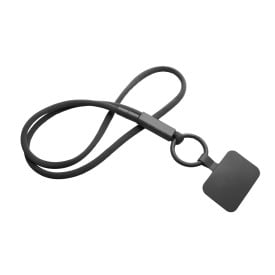 Tubyard lanyard telefoonhouder met gerecyclede plastic buis-Zwart