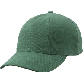 Turned 6 panel cap - katoen - gestoffeerde satijnen zweetband - metalen clipsluiting