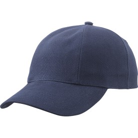 Turned 6 panel cap - katoen - gestoffeerde satijnen zweetband - metalen clipsluiting