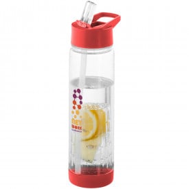Tuttifrutti fles met fruitfilter-Transparant,rood