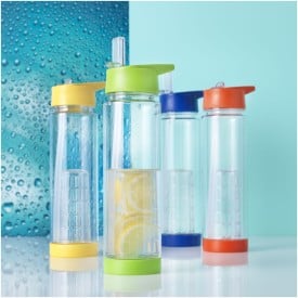 Waterfles fruitinfuser 740 ml - tritan - transparant gekleurd