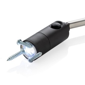 Uitschuifbare zaklamp - aluminium - met magneet - 1 uur levensduur - 10M bereik