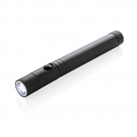 Uitschuifbare zaklamp met magneet-Zwart