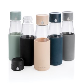 Ukiyo waterfles 600 ml - glas - transparant gekleurd
