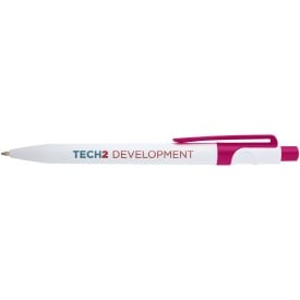 Unica balpen van gerecycled plastic (blauwe inkt)-Magenta