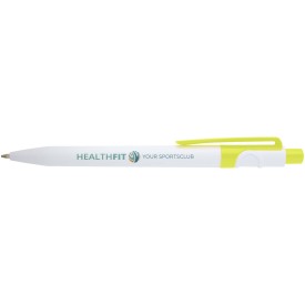 Unica balpen van gerecycled plastic (zwarte inkt)-Limegroen