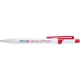 Unica balpen van gerecycled plastic (zwarte inkt)-Rood