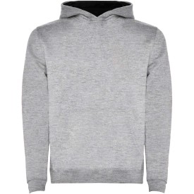 Urban hoodie voor kinderen-Marl grey, zwart