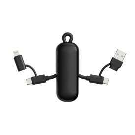 Urban Vitamin Dublin 100W 4 -in-1 keychain cable-Zwart