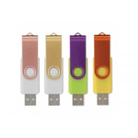Twister USB 2.0 stick - kunststof en aluminium - 16GB - kleurencombinatie