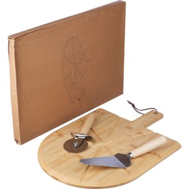 Vale pizzaplank 42 x 30 cm - bamboe - 3-delig