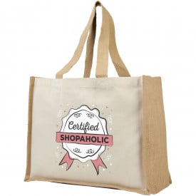 Varai 340 g/m² canvas en jute boodschappentas-Naturel