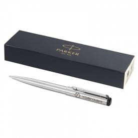 Parker Vector balpen - RVS - blauwe inkt - geschenkverpakking