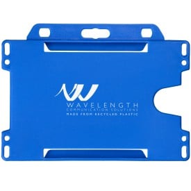 Vega kaarthouder van gerecycled plastic-Blauw