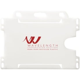 Vega kaarthouder van gerecycled plastic-Frosted transparant