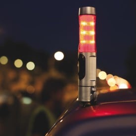 Veiligheidszaklamp met noodhamer