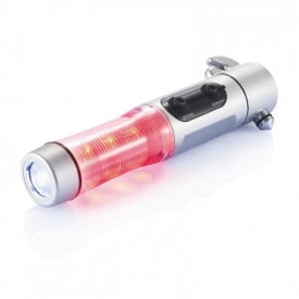 Veiligheidszaklamp met noodhamer-Zilver-Zonder opdruk