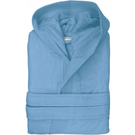 Velour badjas-Aqua azure