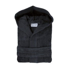 Velour badjas - katoen - 450 g/m² - sneldrogend - twee zakken
