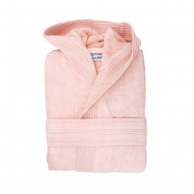 Velour badjas-Salmon pink