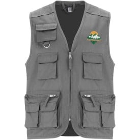 Venera 200 g/m2 werkvest met V-hals en meerdere zakken -Lood