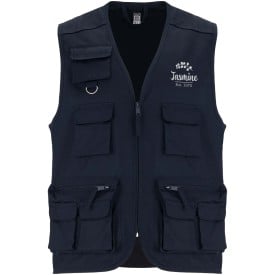 Venera 200 g/m2 werkvest met V-hals en meerdere zakken -Marineblauw