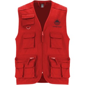Venera 200 g/m2 werkvest met V-hals en meerdere zakken -Rood