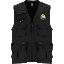 Venera 200 g/m2 werkvest met V-hals en meerdere zakken -Zwart