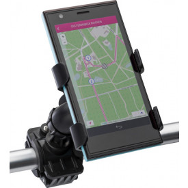 Verstelbare mobiele telefoonhouder voor op de fiets-Zwart