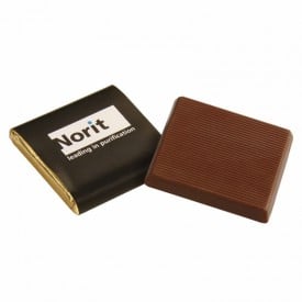 Chocolaatjes - 5 gram - melk en puur - vierkant - per stuk verpakt - zilver en goudfolie