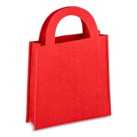 Vilten geschenktasje 15 x 21 cm-Rood